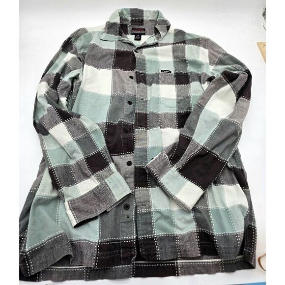 Fubu Mens 1X Long Sleeve Plaid Button-Up Shirt - Picture 1 of 8